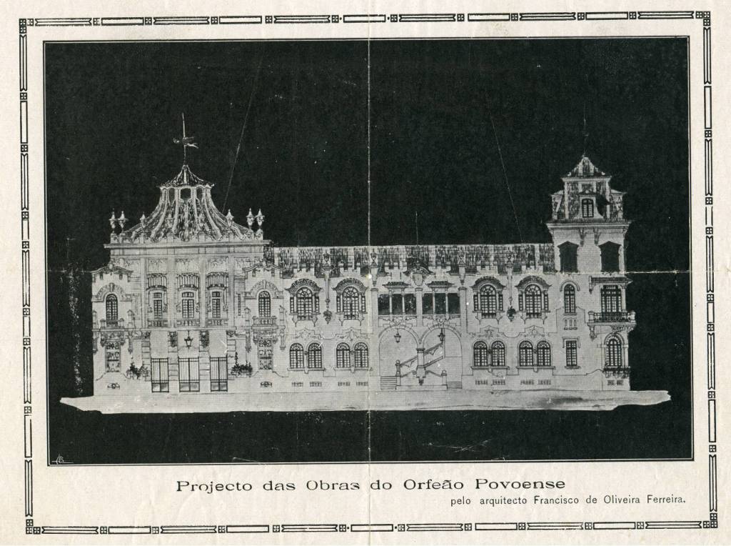 Projecto das Obras do Orfeo Povoense : Pelo Arquitecto Francisco de Oliveira Ferreira [1921]